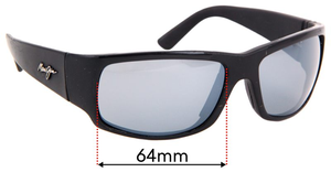 Sunglass Fix Replacement Lenses for Maui Jim MJ266 World Cup - 64mm Wide
