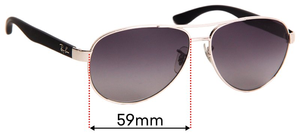 Sunglass Fix Replacement Lenses for Ray-Ban RB3457 - 59mm Wide