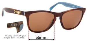Sunglass Fix Replacement Lenses for Oakley Frogskins LX OO2043 - 55mm Wide