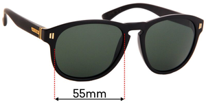 Sunglass Fix Replacement Lenses for Von Zipper Thurston - 55mm Wide