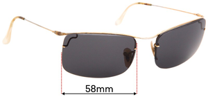 Sunglass Fix Replacement Lenses for Ray-Ban RB3499 - 58mm Wide