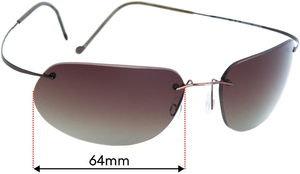 Sunglass Fix Replacement Lenses for Maui Jim MJ501 Ka'anapali - 64mm Wide
