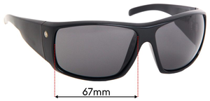 Sunglass Fix Replacement Lenses for Electric Backbone - 67mm Wide