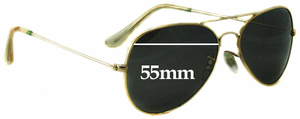 Sunglass Fix Replacement Lenses for Ray-Ban B&amp;L Aviator RB3025 - 55mm Wide