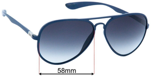 Sunglass Fix Replacement Lenses for Ray-Ban RB4180 Liteforce - 58mm Wide