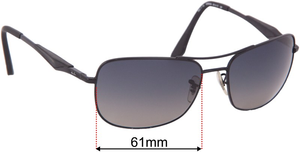 Sunglass Fix Replacement Lenses for Ray-Ban RB3515 - 61mm Wide