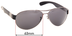 Sunglass Fix Replacement Lenses for Ray-Ban RB3509 - 63mm Wide