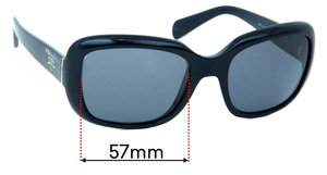Sunglass Fix Replacement Lenses for Prada SPR17P - 57mm Wide