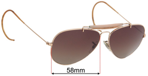 Sunglass Fix Replacement Lenses for Ray-Ban RB3030 Outdoorsman - 58mm Wide