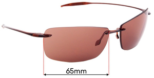 Sunglass Fix Replacement Lenses for Maui Jim MJ423 Lighthouse - 65mm Wide