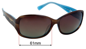 Sunglass Fix Replacement Lenses for Maui Jim MJ295 Nalani - 61mm Wide