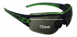 Sunglass Fix Replacement Lenses for Adidas A181 Evil Eye Halfrim L - 72mm Wide
