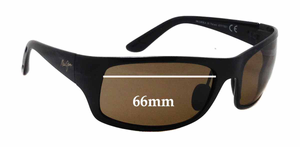Sunglass Fix Replacement Lenses for Maui Jim MJ419 Haleakala - 66mm Wide