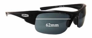 Sunglass Fix Replacement Lenses for Revo RE4047 Hitch - 62mm Wide
