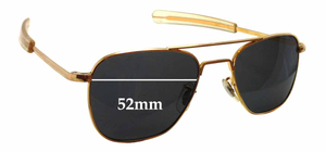 Sunglass Fix Replacement Lenses for Randolph Engineering RE 5 1/2 - 52mm Wide