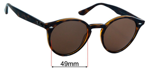 Sunglass Fix Replacement Lenses for Ray-Ban RB2180 - 49mm Wide