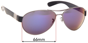 Sunglass Fix Replacement Lenses for Ray-Ban RB3509 - 66mm Wide