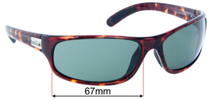 Sunglass Fix Replacement Lenses for Bolle Anaconda 11672 - 67mm Wide