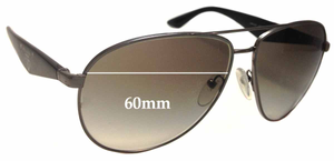 Sunglass Fix Replacement Lenses for Prada SPR53Q &amp; PR53QS - 60mm Wide