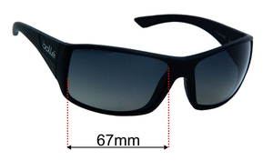 Sunglass Fix Replacement Lenses for Bolle Tiger Snake - 67mm Wide