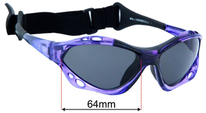 Sunglass Fix Replacement Lenses for SeaSpecs Classic Jet Specs - 64mm Wide
