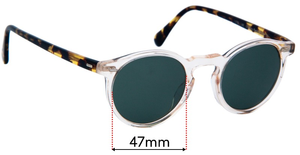 Sunglass Fix Replacement Lenses for Oliver Peoples OV5186 Gregory Peck - 47mm Wide