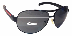 Sunglass Fix Replacement Lenses for Prada SPS50I - 62mm Wide