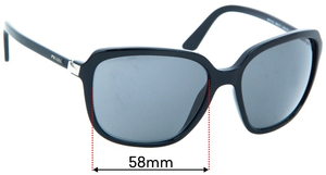 Sunglass Fix Replacement Lenses for Prada SPR10V - 58mm Wide