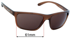 Sunglass Fix Replacement Lenses for Arnette Booger AN4234 - 61mm Wide