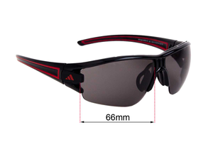 Sunglass Fix Replacement Lenses for Adidas A403 Evil Eye Halfrim S - 66mm Wide