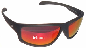 Sunglass Fix Replacement Lenses for Adidas A424 Kumacross 2.0 - 64mm Wide