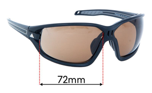 Sunglass Fix Replacement Lenses for Adidas A418 Evil Eye Evo L - 72mm Wide