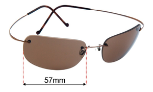 Sunglass Fix Replacement Lenses for Maui Jim MJ502 Kapalua - 57mm Wide