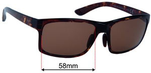 Sunglass Fix Replacement Lenses for Maui Jim MJ439 Pokowai Arch - 58mm Wide