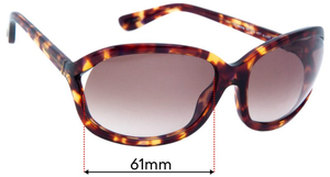 Sunglass Fix Replacement Lenses for Tom Ford Vivienne TF278 - 61mm Wide