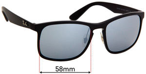 Sunglass Fix Replacement Lenses for Ray-Ban RB4264 - 58mm Wide