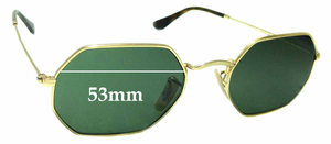 Sunglass Fix Replacement Lenses for Ray-Ban RB3556-N Octagonal - 53mm Wide