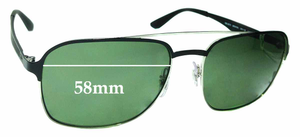 Sunglass Fix Replacement Lenses for Ray-Ban RB3570 - 58mm Wide