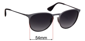 Sunglass Fix Replacement Lenses for Ray-Ban RB3539 Erika Metal - 54mm Wide