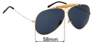 Sunglass Fix Replacement Lenses for Ray-Ban RB3138 Shooter - 58mm Wide