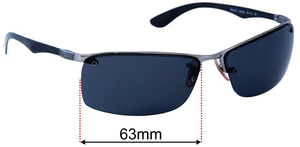 Sunglass Fix Replacement Lenses for Ray-Ban RB8315 Tech - 63mm Wide