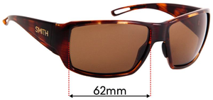 Sunglass Fix Replacement Lenses for Smith Guides Choice - 62mm Wide