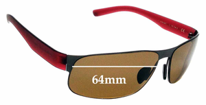 Sunglass Fix Replacement Lenses for Porsche P 8531 - 64mm Wide