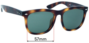 Sunglass Fix Replacement Lenses for Ray-Ban RB4260-D - 57mm Wide