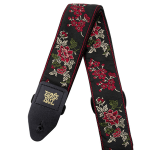 Ernie Ball Red Rose Jacquard Guitar Strap