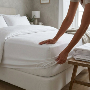 180TC Easy Iron Percale Fitted Sheets 16" Extra Deep