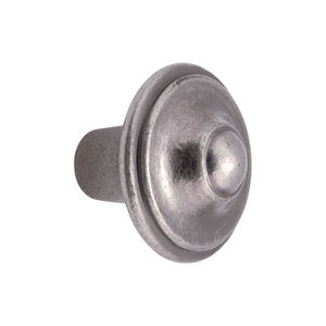 Antique Pointed Cabinet Knob - Antique Pewter - 30mm - Pair - Elite Knobs & Handles