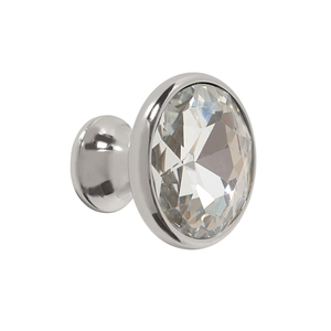 Crystal Cabinet Furniture Knob - 35mm - Nickel Plated Rose - Elite Knobs & Handles