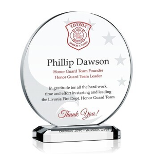 Circle Firefighter Appreciation Plaque