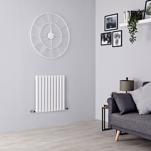 Milano Aruba - Horizontal Designer Radiator - Single Panel - 635mm x 590mm - White